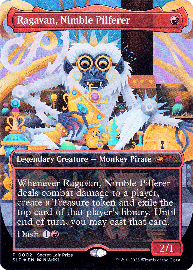 Ragavan, Nimble Pilferer (SLP-002) - Secret Lair Showdown (Borderless) Foil