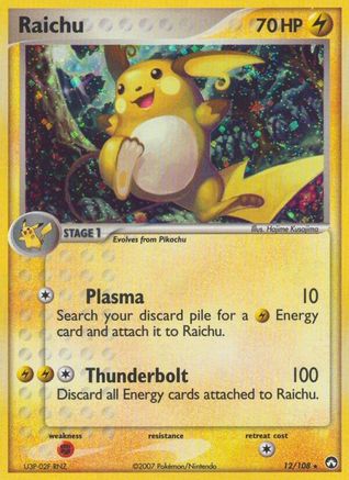 Raichu 012/108 - Holofoil Power Keepers - Holo Rare