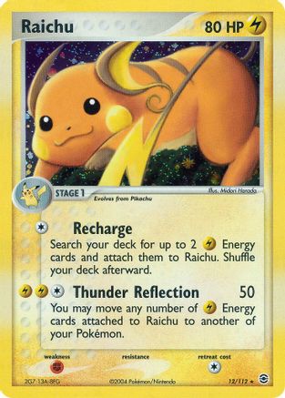 Raichu 012 - Reverse Holofoil FireRed & LeafGreen - Holo Rare