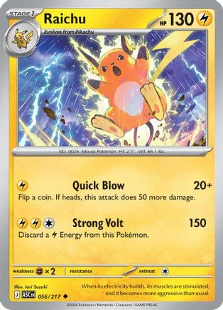 Raichu 056 - Reverse Holofoil ME Ascended Heroes - Uncommon