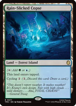 Rain-Slicked Copse (TMC-071) - Commander: Teenage Mutant Ninja Turtles Foil