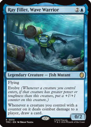 Ray Fillet, Wave Warrior (TMC-014) - Commander: Teenage Mutant Ninja Turtles