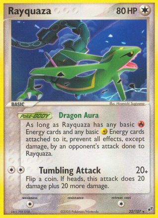 Rayquaza 022/107 - Reverse Holofoil Deoxys - Rare