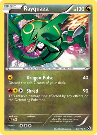 Rayquaza 093/113 - Reverse Holofoil Legendary Treasures - Holo Rare