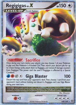 Regigigas LV.X 100  - Holofoil Stormfront - Ultra Rare