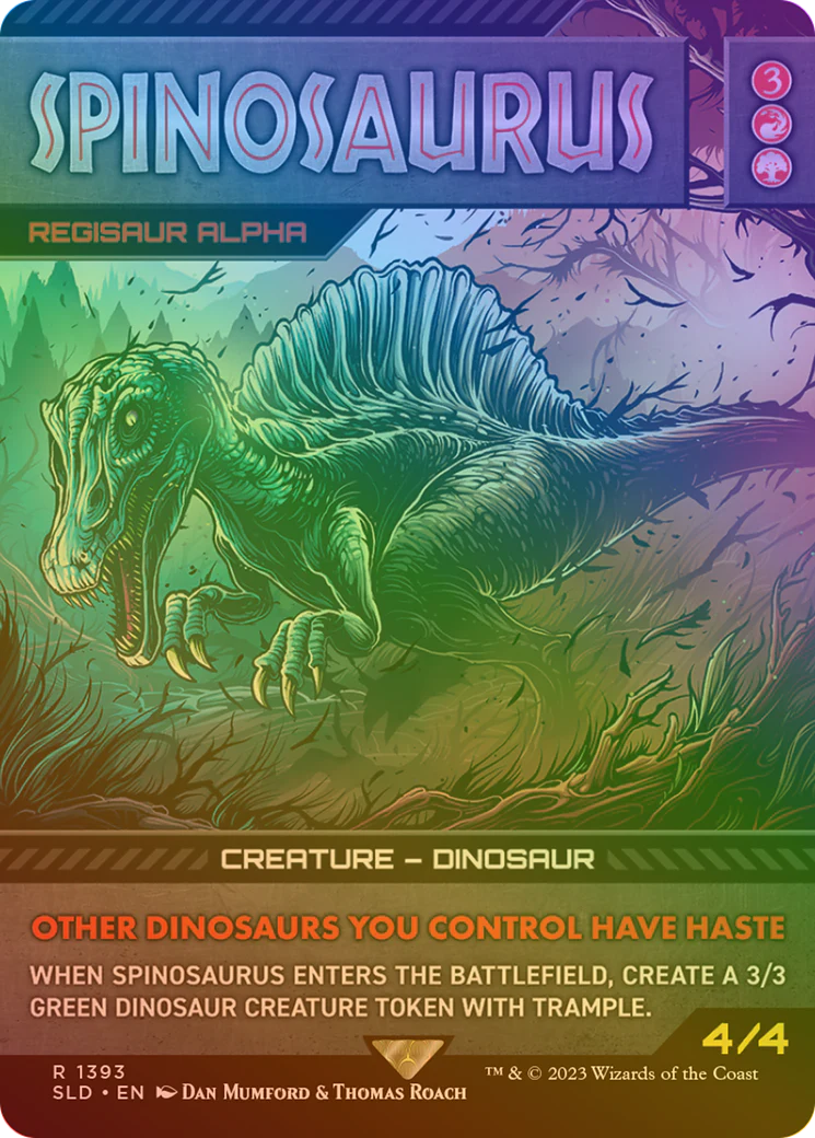Regisaur Alpha (SLD-1393) - Secret Lair Drop / Spinosaurus (Borderless) Foil