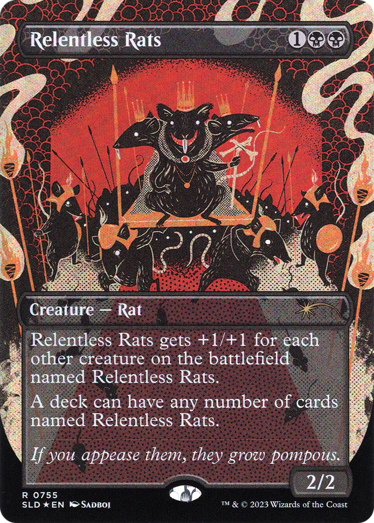 Relentless Rats (SLD-755) - Secret Lair Drop (Borderless) Foil