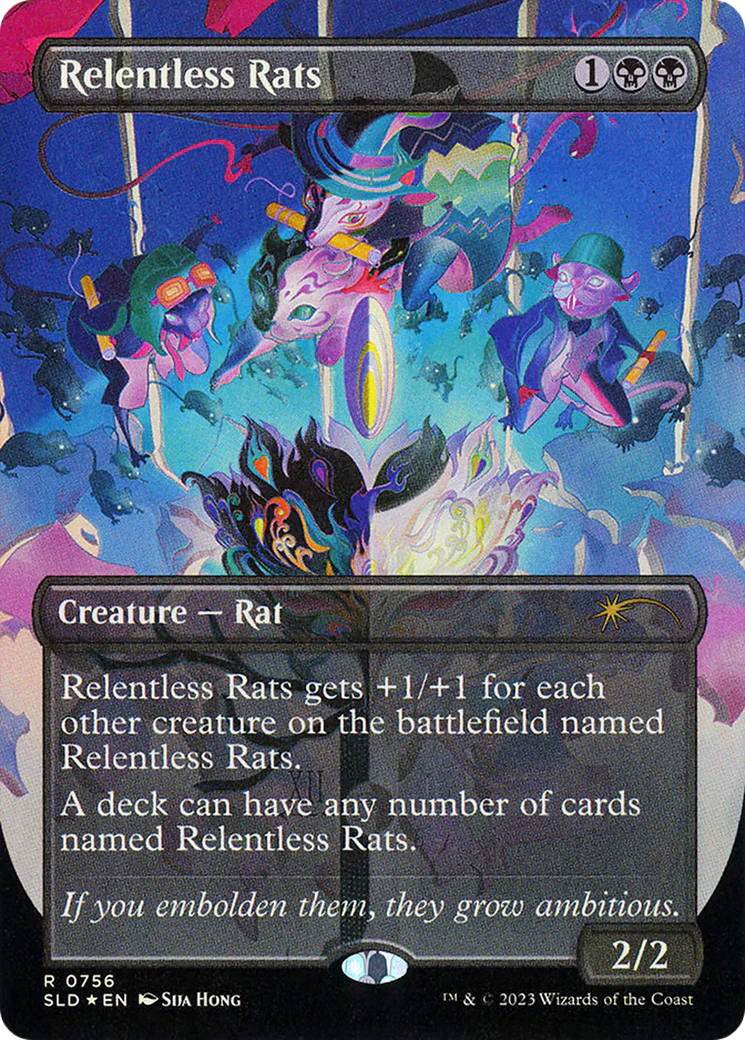 Relentless Rats (SLD-756) - Secret Lair Drop (Borderless) Foil