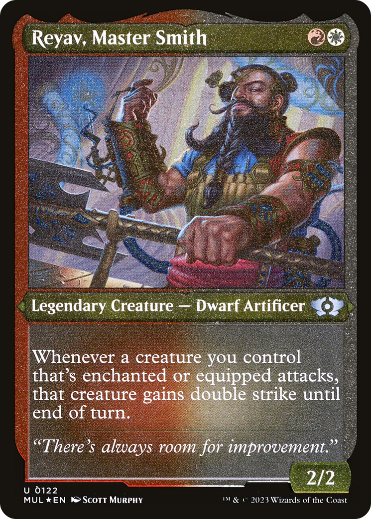 Reyav, Master Smith (Foil Etched) (MUL-122) - Multiverse Legends Foil