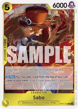 Sabo (OP12-100) - Legacy of the Master Foil