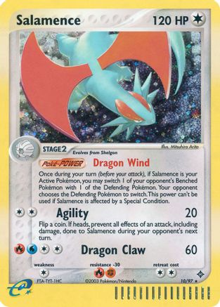 Salamence 010/097  - Holofoil Dragon - Holo Rare