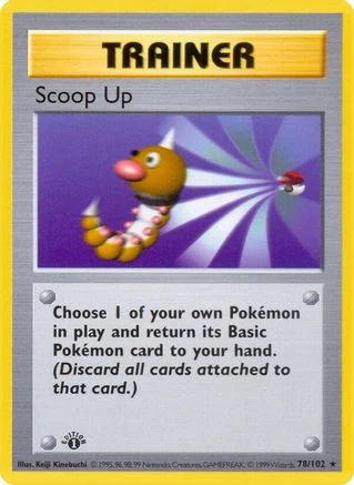 Scoop Up 078/102 - 1st Edition Base Set Shadowless - Rare