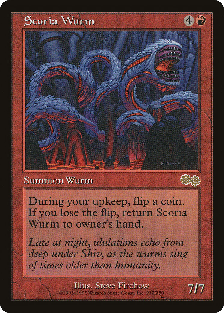Scoria Wurm (USG-212) - Urza's Saga