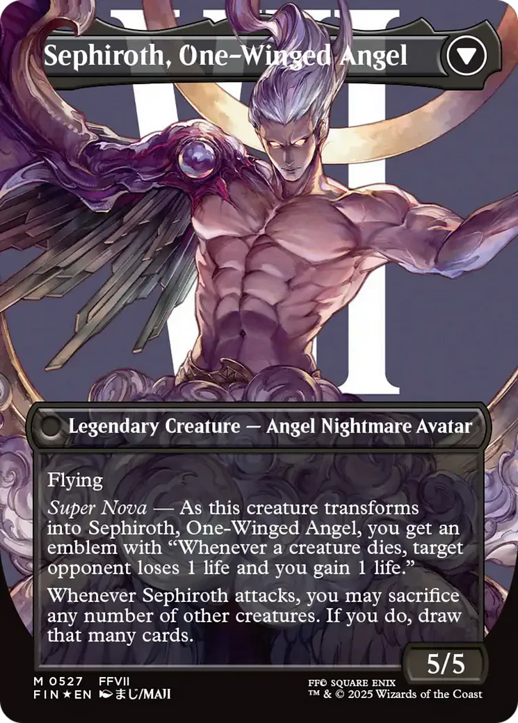 Sephiroth, Fabled SOLDIER // Sephiroth, One-Winged Angel (FIN-527) - FINAL FANTASY (Borderless) Foil - Image 2
