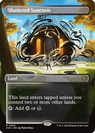 Shattered Sanctum (Borderless) (SOS-303) - Secrets of Strixhaven Foil