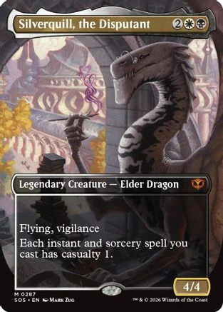 Silverquill, the Disputant (Borderless) (SOS-287) - Secrets of Strixhaven Foil