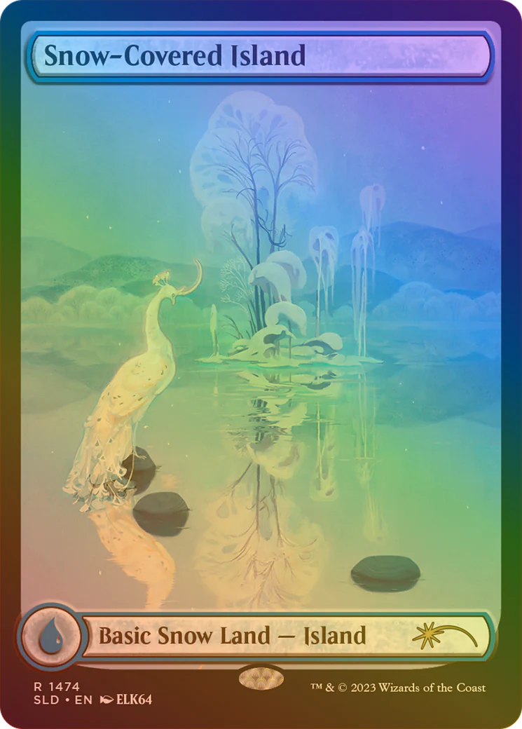 Snow-Covered Island (SLD-1474) - Secret Lair Drop: (Full Art) Foil