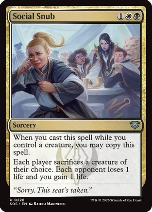 Social Snub (SOS-228) - Secrets of Strixhaven Foil