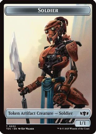 Solider (0032) // Copy Double-Sided Token (TDC-32 // 1) - Commander: Tarkir: Dragonstorm