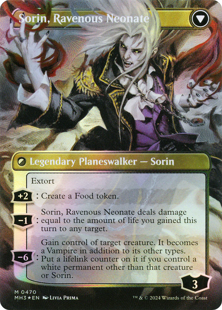 Sorin of House Markov // Sorin, Ravenous Neonate (MH3-470) - Modern Horizons 3 (Borderless) Foil - Image 2