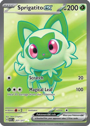 Sprigatito ex 251  - Holofoil ME Ascended Heroes - Ultra Rare