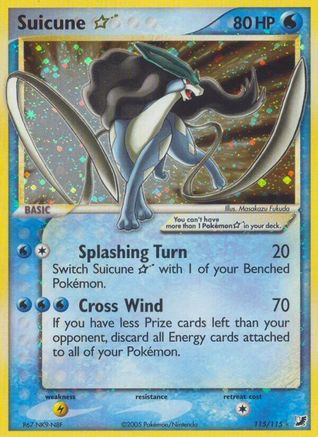 Suicune Star 115 - Holofoil Unseen Forces - Ultra Rare
