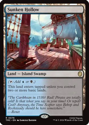 Sunken Hollow (TMC-076) - Commander: Teenage Mutant Ninja Turtles Foil