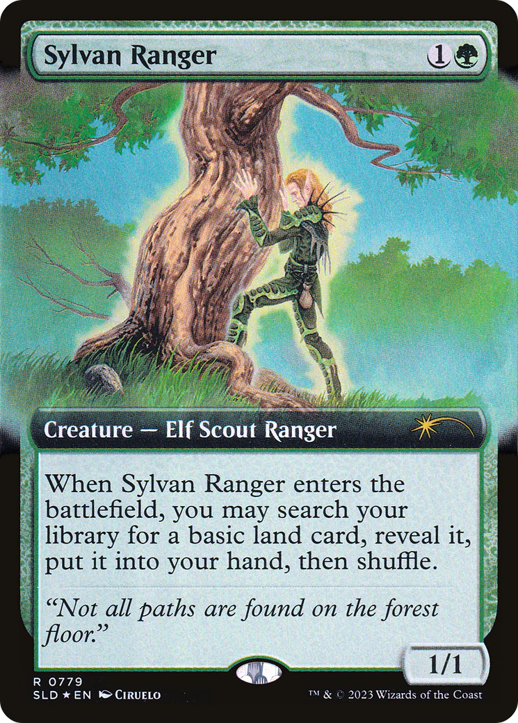 Sylvan Ranger (SLD-779) - Secret Lair Drop: (Extended Art) Foil