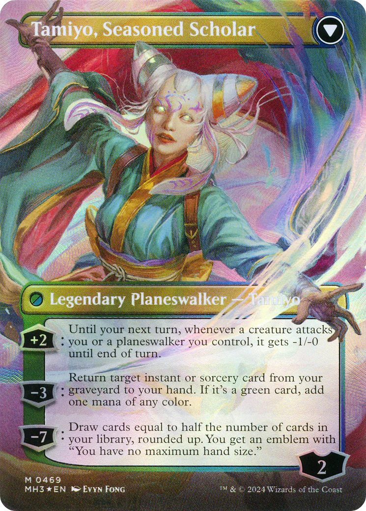 Tamiyo, Inquisitive Student // Tamiyo, Seasoned Scholar (MH3-469) - Modern Horizons 3 (Borderless) Foil - Image 2