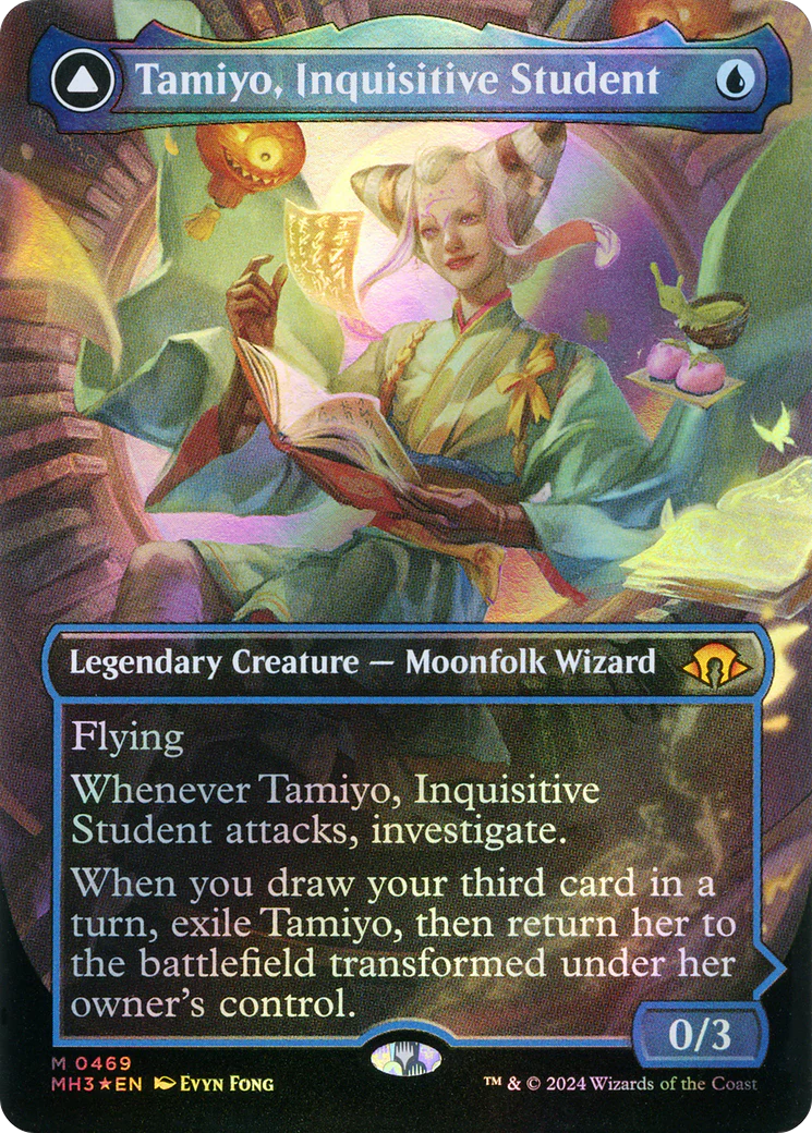 Tamiyo, Inquisitive Student // Tamiyo, Seasoned Scholar (MH3-469) - Modern Horizons 3 (Borderless) Foil - Image 3