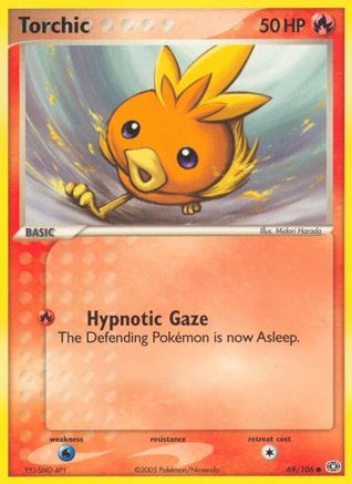 Torchic 069 - Reverse Holofoil Emerald - Common