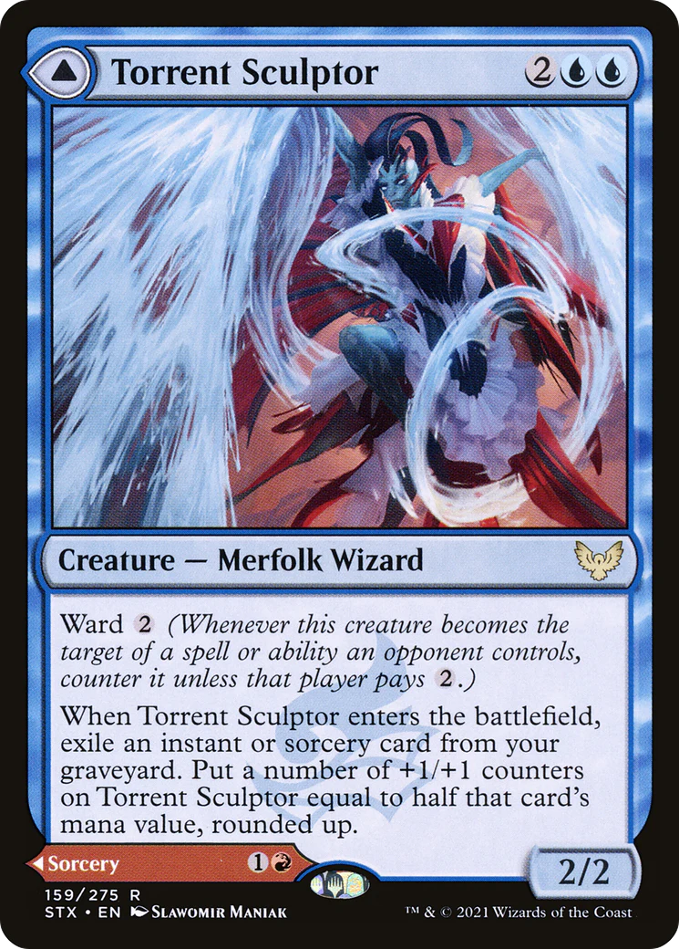 Torrent Sculptor // Flamethrower Sonata (STX-159) - Strixhaven: School of Mages - Image 4