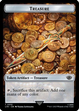 Treasure // Food (0010) Double-Sided Token (LTR-12 // 10) - The Lord of the Rings: Tales of Middle-earth Foil