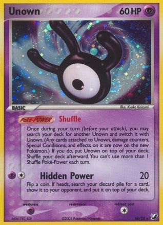Unown (W) 00W - Holofoil Unseen Forces - Holo Rare