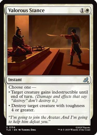 Valorous Stance (TLE-154) - Avatar: The Last Airbender: Eternal-Legal Foil