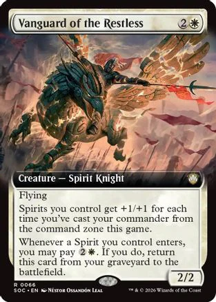 Vanguard of the Restless (Extended Art) (SOC-066) - Commander: Secrets of Strixhaven
