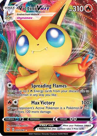 Victini VMAX 022/163 - Holofoil SWSH05 Battle Styles - Ultra Rare