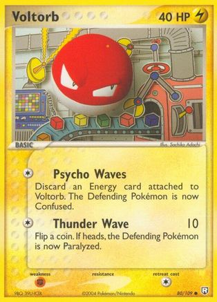Voltorb 080/109  - Reverse Holofoil Team Rocket Returns - Common