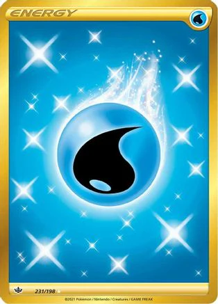 Water Energy (Secret) 231/198  - Holofoil SWSH06 Chilling Reign - Secret Rare