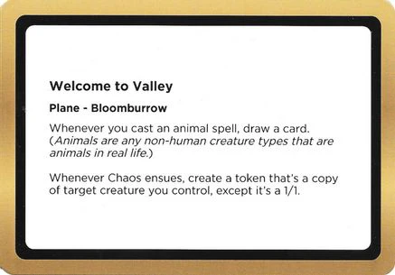 Welcome to Valley (Black Lotus Unknown Planechase) (OVER-) - Oversize Cards