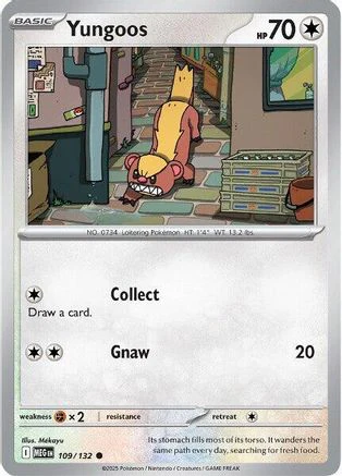 Yungoos 109 - Reverse Holofoil ME01 Mega Evolution - Common