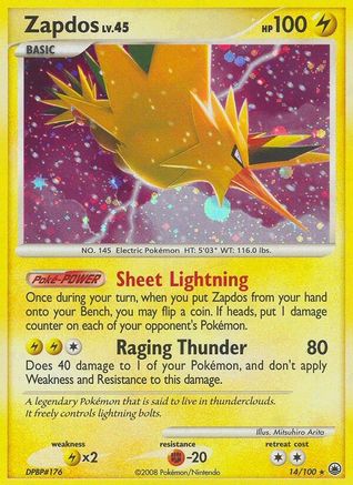 Zapdos 014 - Holofoil Majestic Dawn - Holo Rare