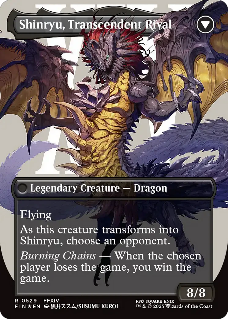 Zenos yae Galvus // Shinryu, Transcendent Rival (FIN-529) - FINAL FANTASY (Borderless) Foil - Image 2