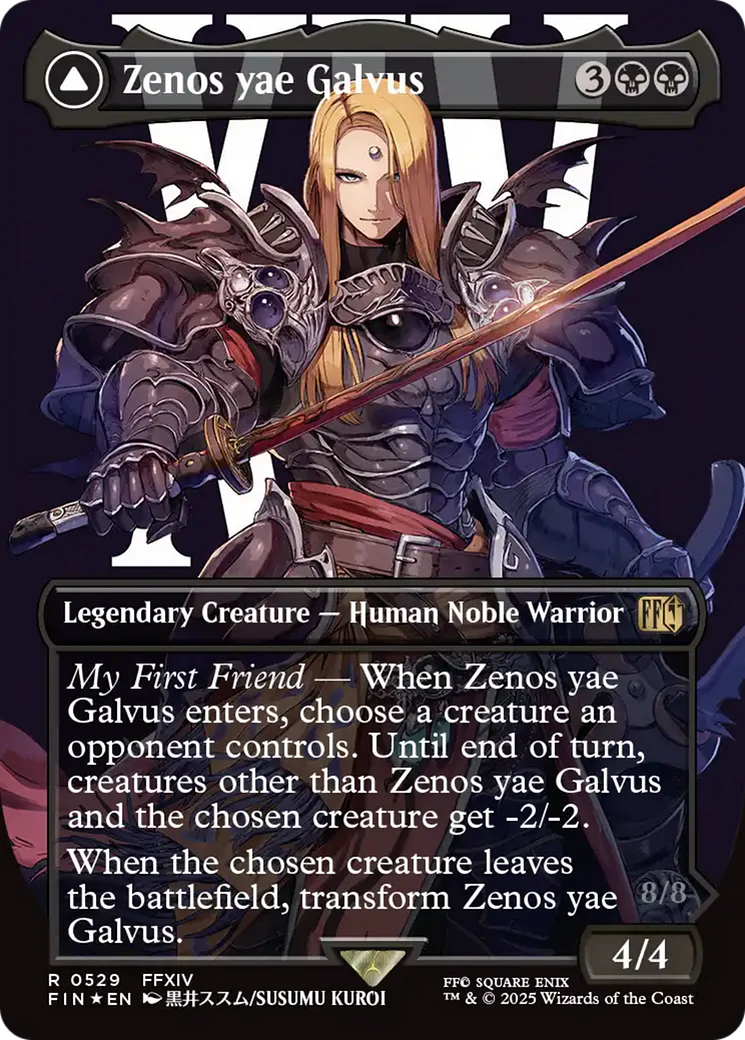 Zenos yae Galvus // Shinryu, Transcendent Rival (FIN-529) - FINAL FANTASY (Borderless) Foil - Image 3